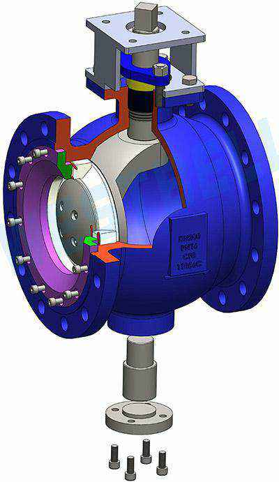 耐磨高温陶瓷半球阀 耐磨高温陶瓷半球阀